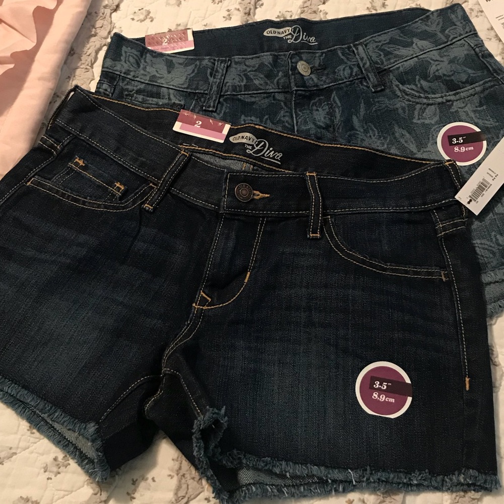 NWT old navy The Diva Denim shorts 2 pairs